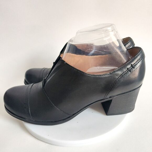 Naturalizer Renee Block Heel Bootie Black Leather N5 Comfort Size 7.5 M Shooties - Picture 7 of 10